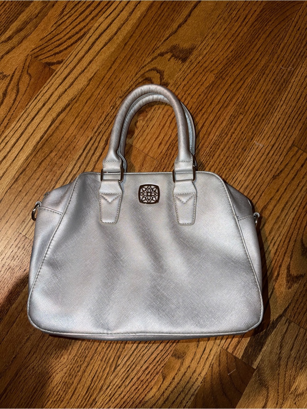 Christian Siriano Silver Tote Bag with detachable shoulder strap